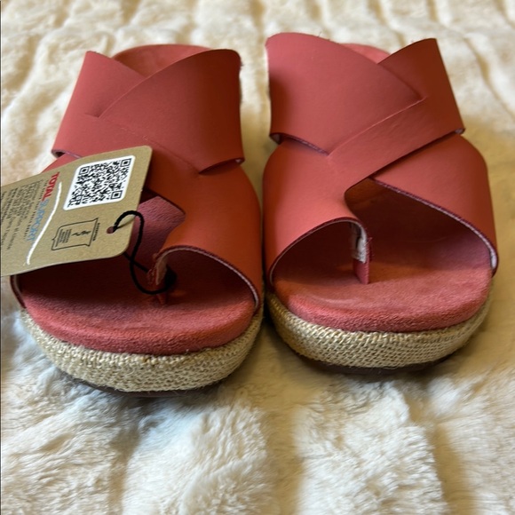 Spenco Oasis Coral Heather Wide Strap Sandals Size W8 - Picture 5 of 8